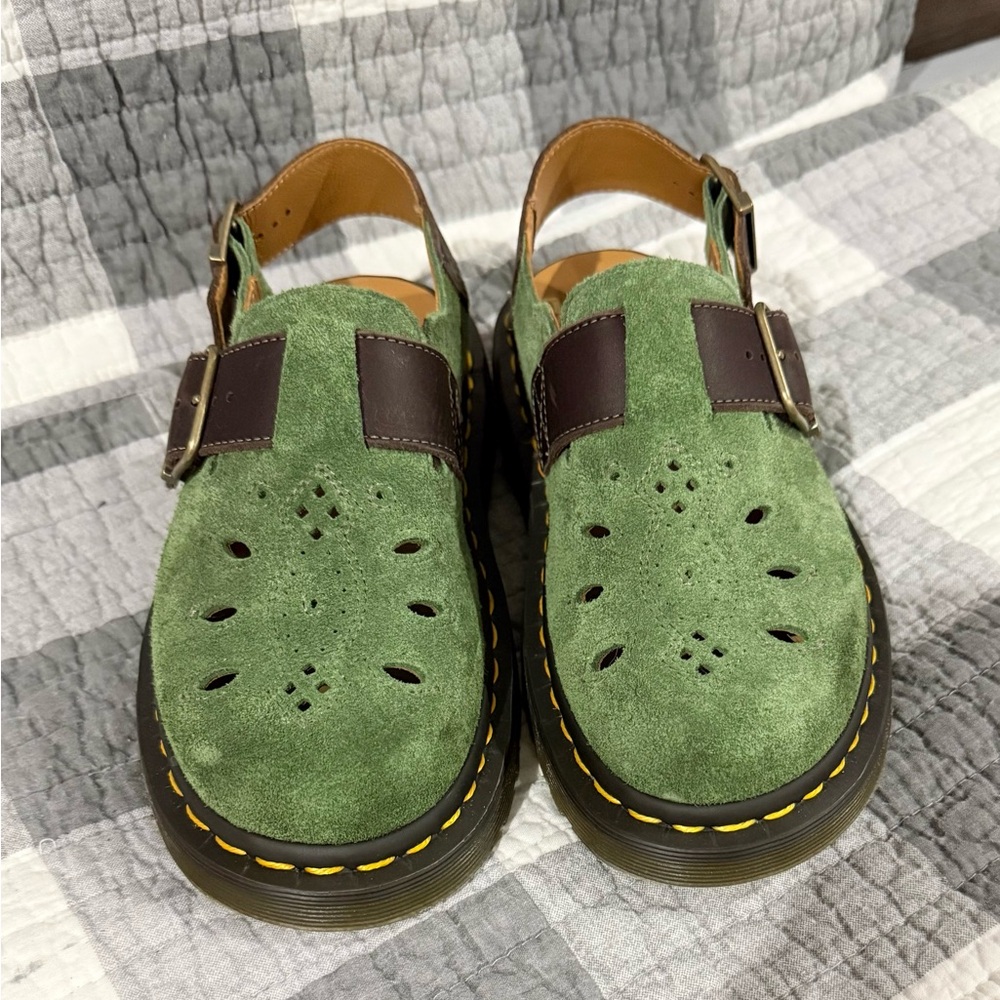 Dr. Martens Jorge Desert Oasis Suede Slingback Mules. Womens 6. Brand New.